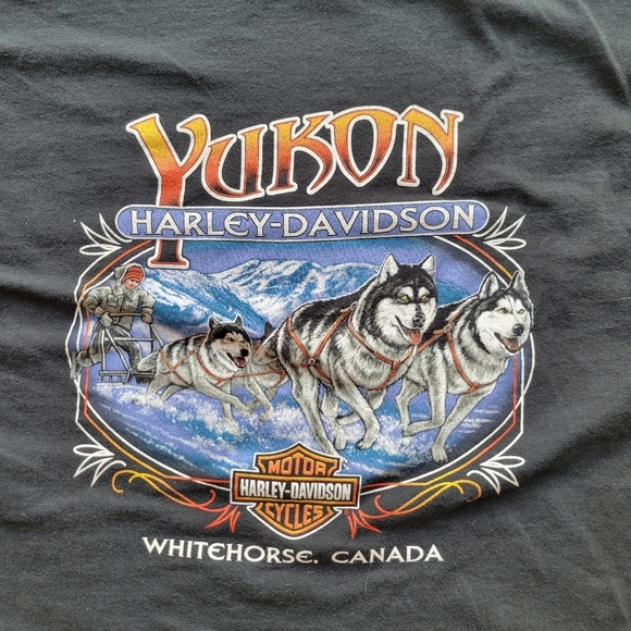 Harley Davidson Graphic Biker Wear Short Sleeve T-Shirt- Yukon Canada - Picture 4 of 8